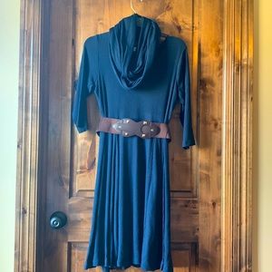 Navy blue long sleeved dress